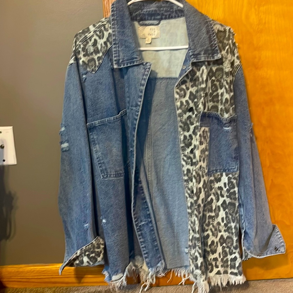Leopard Denim Jacket